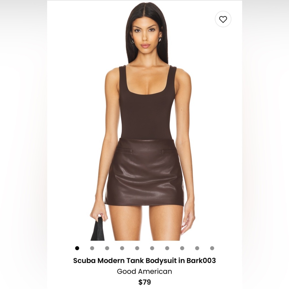 NWT REVOLVE Good American - Modern Tank Bodysuit - Bark 003 SIZE MED